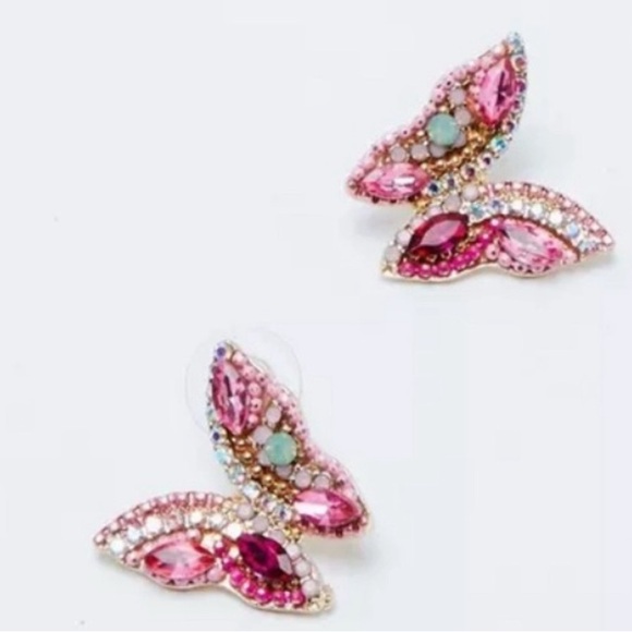 Nasty Gal Beaded Butterfly Studs - Picture 12 of 13